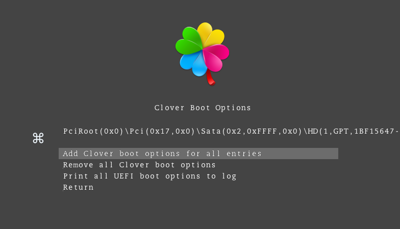 将CLOVER引导添加进UEFI BOOT Option Menu的正确姿势