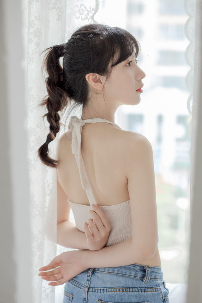 落日余晖-唯美女生