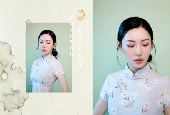 温婉动人旗袍美女图片山有木兮木有枝 心悦君兮君不知