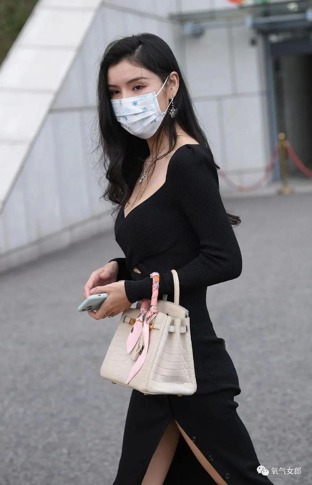 街拍，微胖风