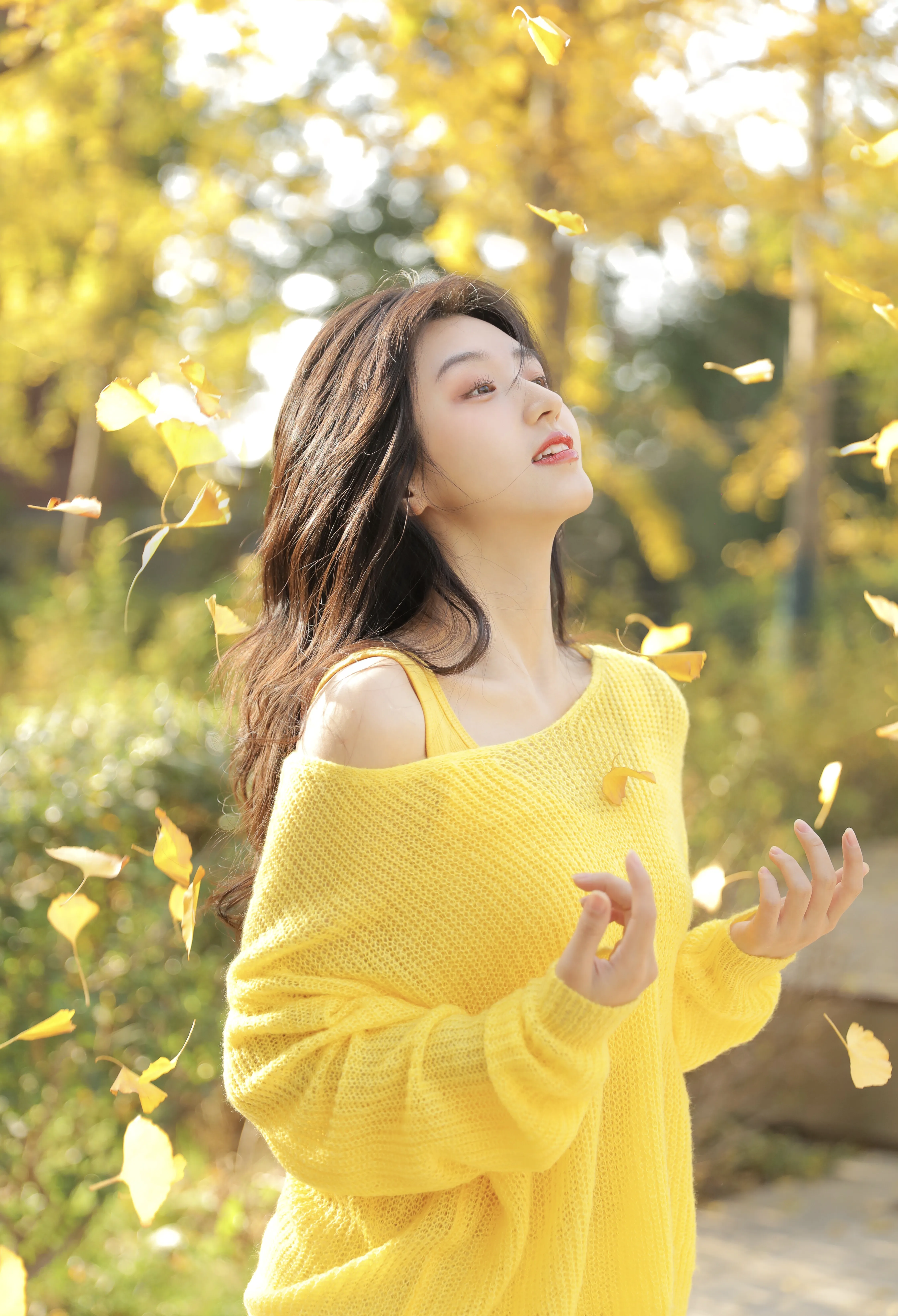 想在秋天储存浪漫-唯美女生