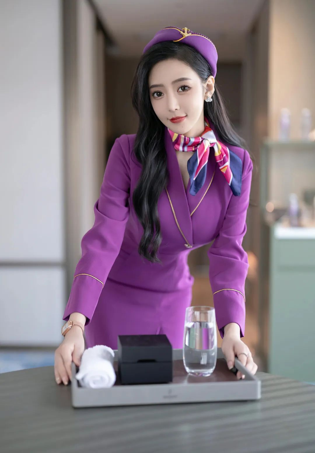 今日模特写真推荐·王馨瑶yanni空姐制服