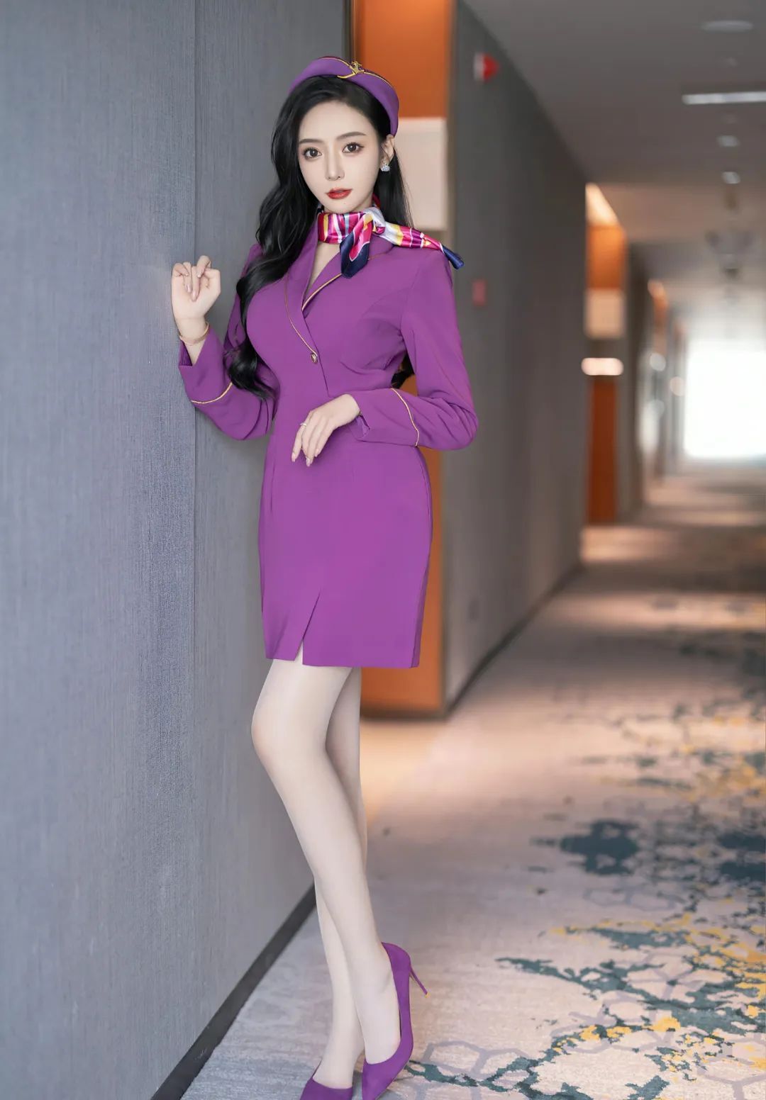 今日模特写真推荐·王馨瑶yanni空姐制服