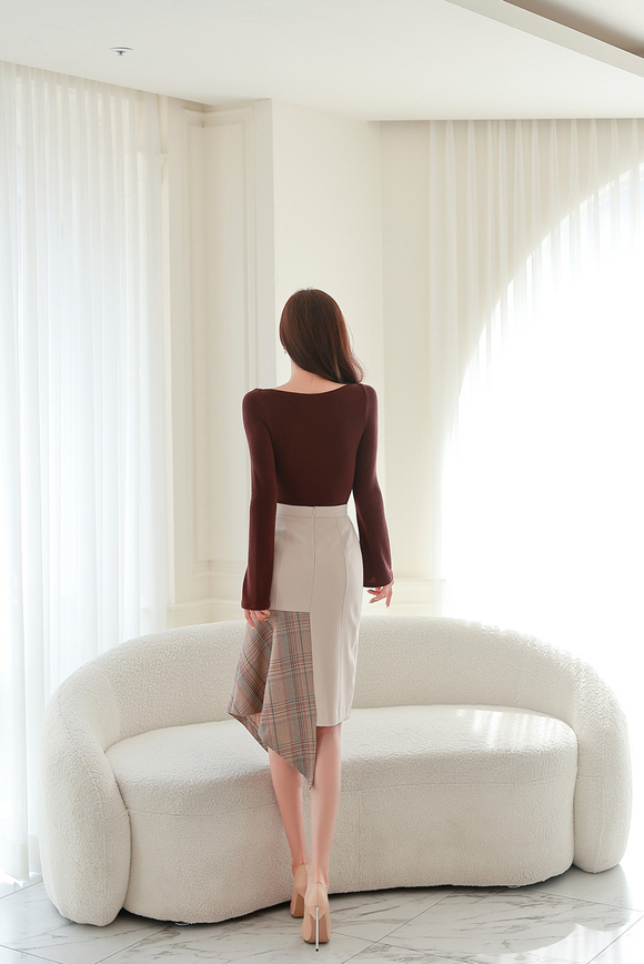 240327_RO更新(糖浆红酒暗调方格斜衩淑女裙)