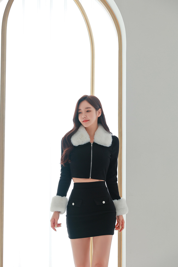 240319_RO更新(毛绒领口藏蓝收腰夹克包臀裙)