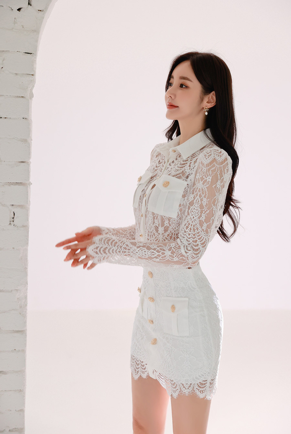 240119_RO更新(藤条絮花春叶花朵蕾丝包臀裙)
