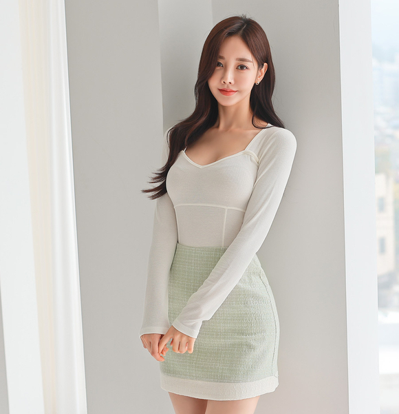 240331_RO更新(天使翠绿荧草文艺法兰西短裙)