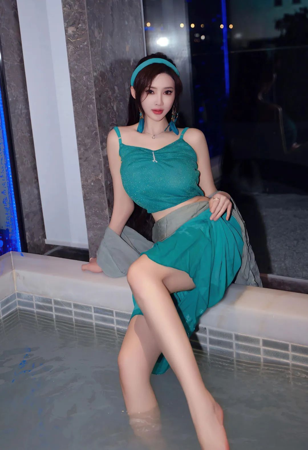 秀人模特周妍希Carol泡温泉