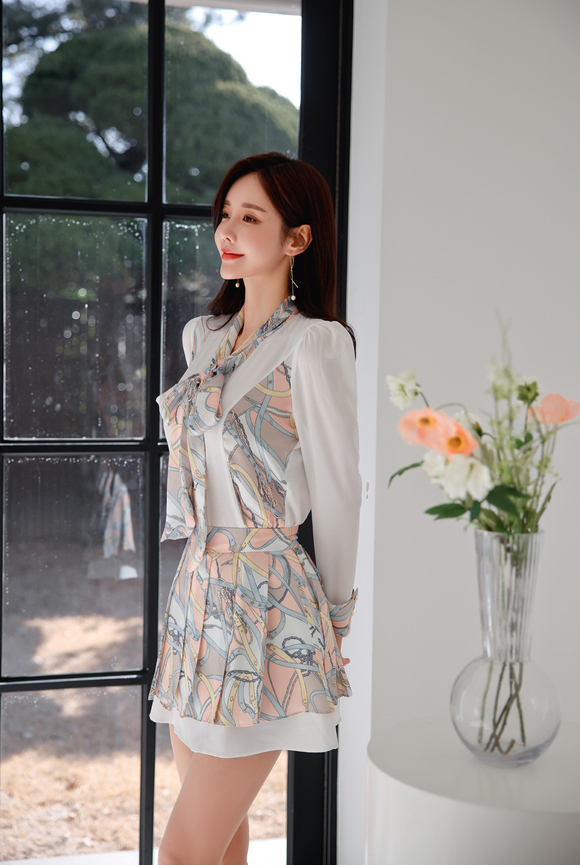 230419_RO更新(铅黄俏皮乖甜锁链层叠百褶裙)