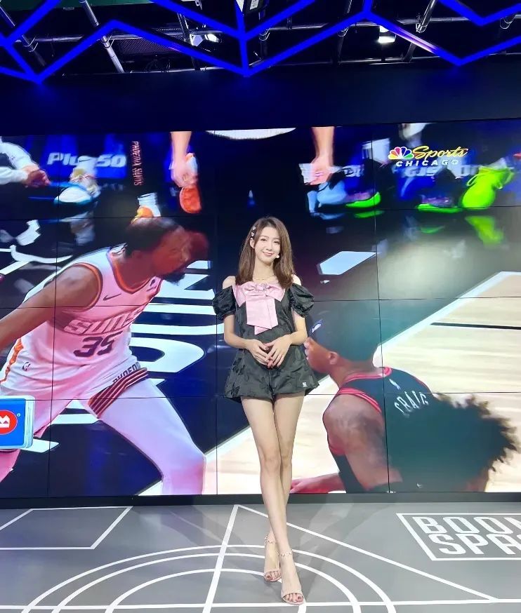 这大长腿，超顶啊！NBA最美女主播！
