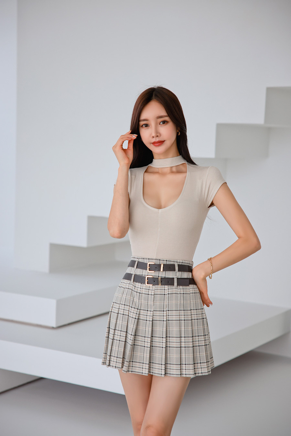 231020_RO更新(烟熏褐色玫瑰束领低胸百褶裙)