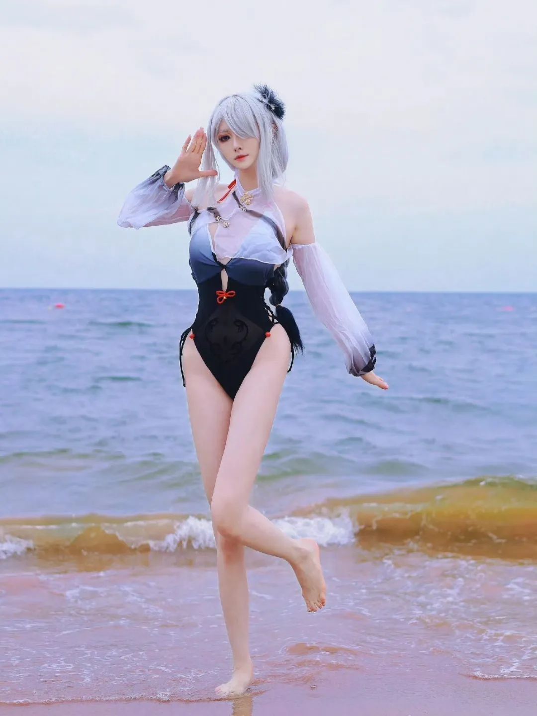 原神泳装cos合集！大草神身材碾压申鹤！妮露神子心海美爆了！
