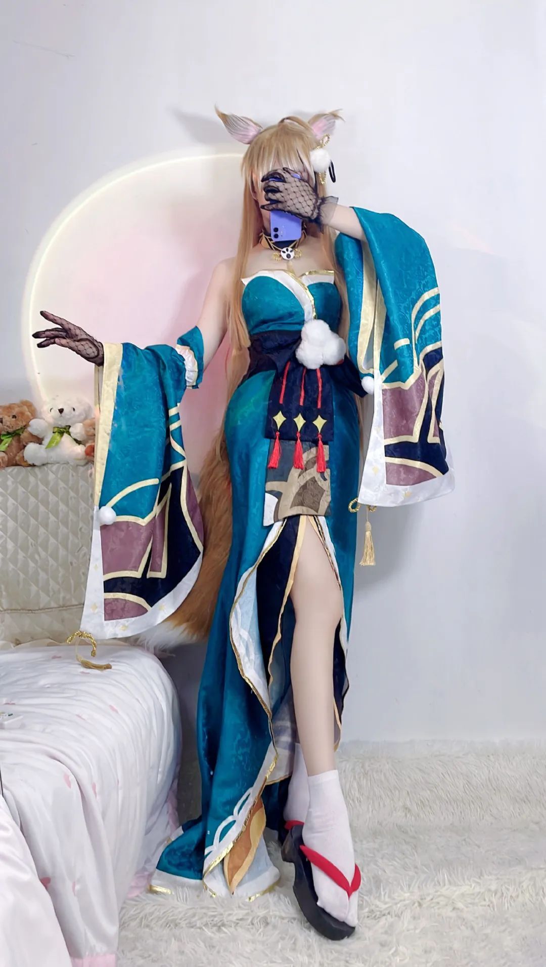 原神cos：女士大长腿太霸气了！秘书甘雨真乖巧！七七终于变大了！