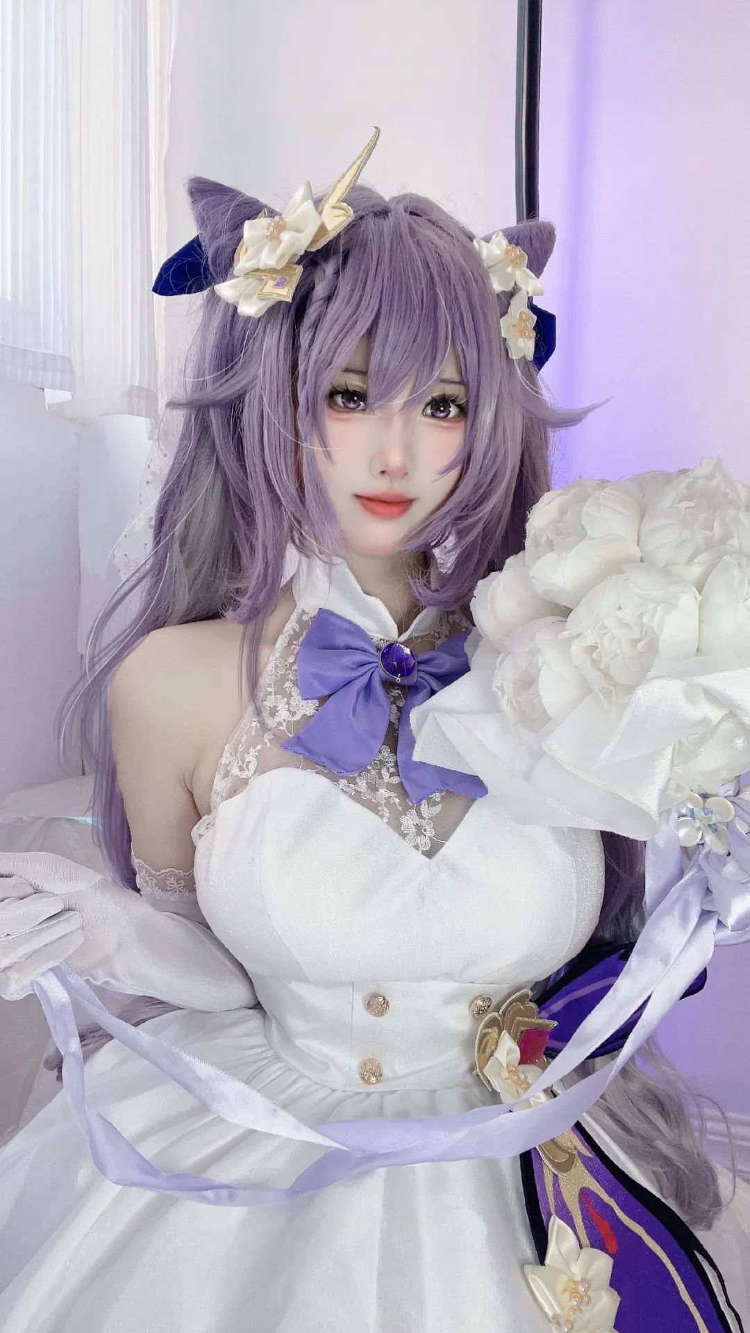 原神cos：黑丝+皮裤，甘雨让人狂喜！和服绫华，泳装刻晴，黑丝女仆水神太萌了！