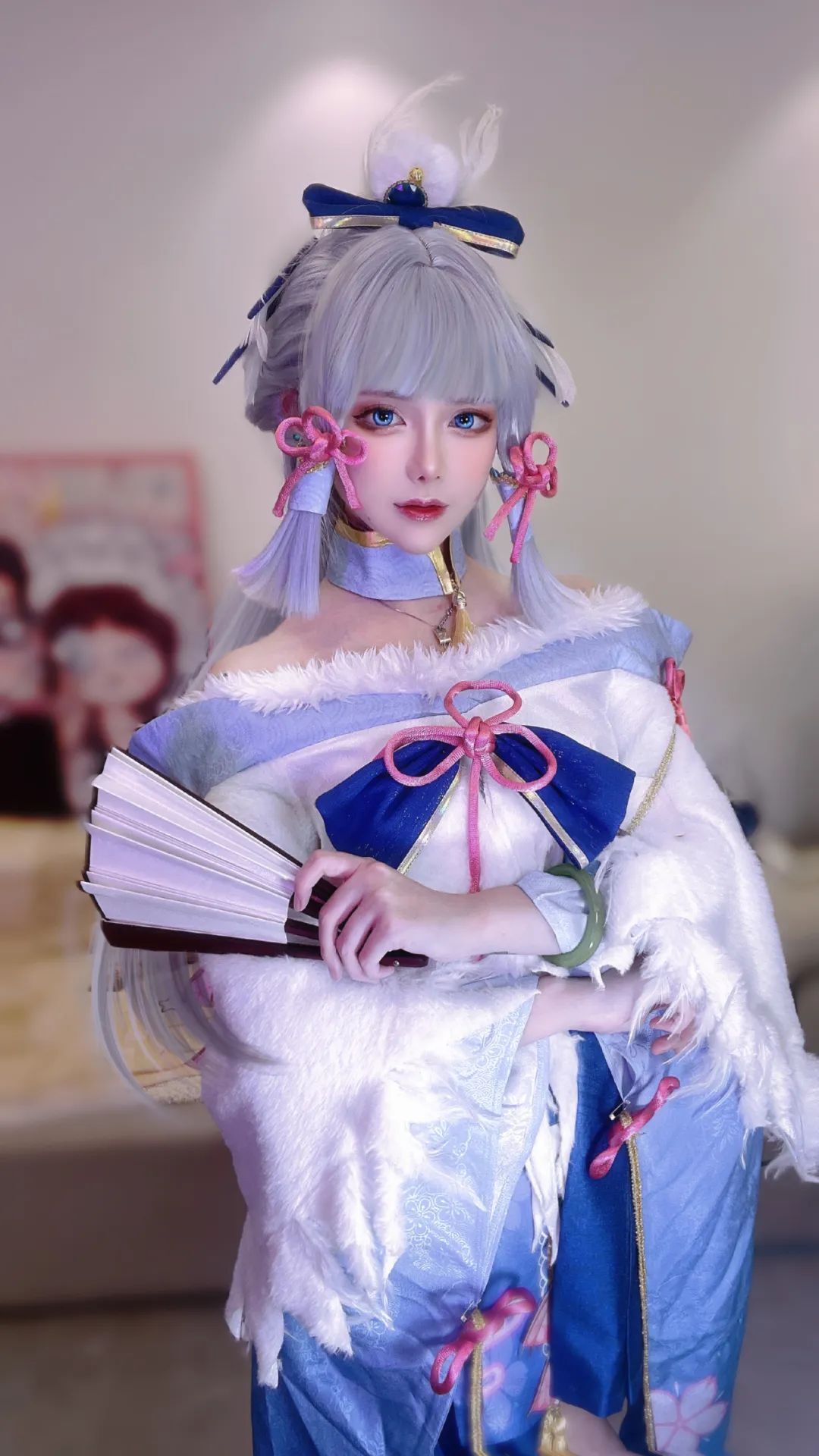 原神cos：黑丝旗袍甘雨，白丝兔女郎刻晴真绝了！勒肉黑丝旗袍申鹤让玩家狂喜！