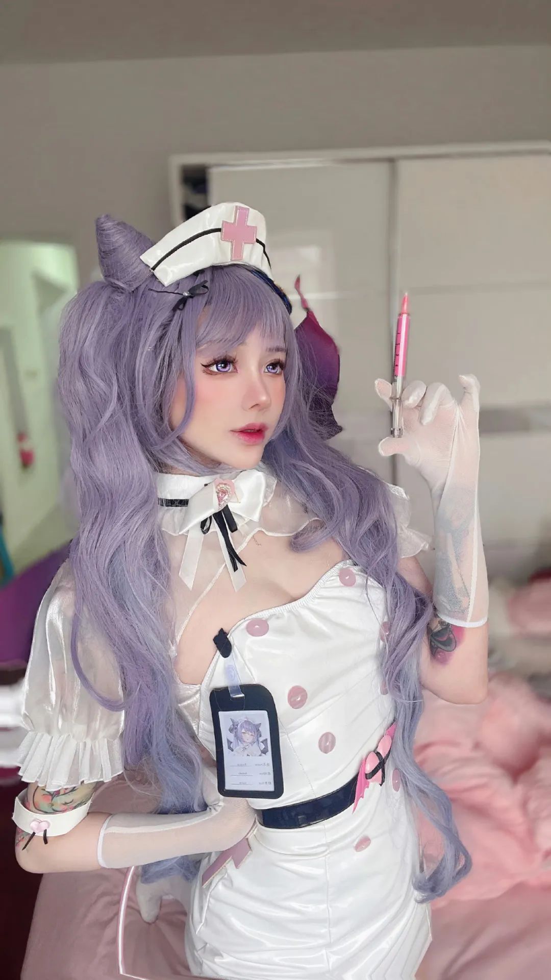 原神cos：兔女郎心海，旗袍装申鹤！白丝邪魅装刻晴！女仆装草神，制服雷神，修女装甘雨太顶了！