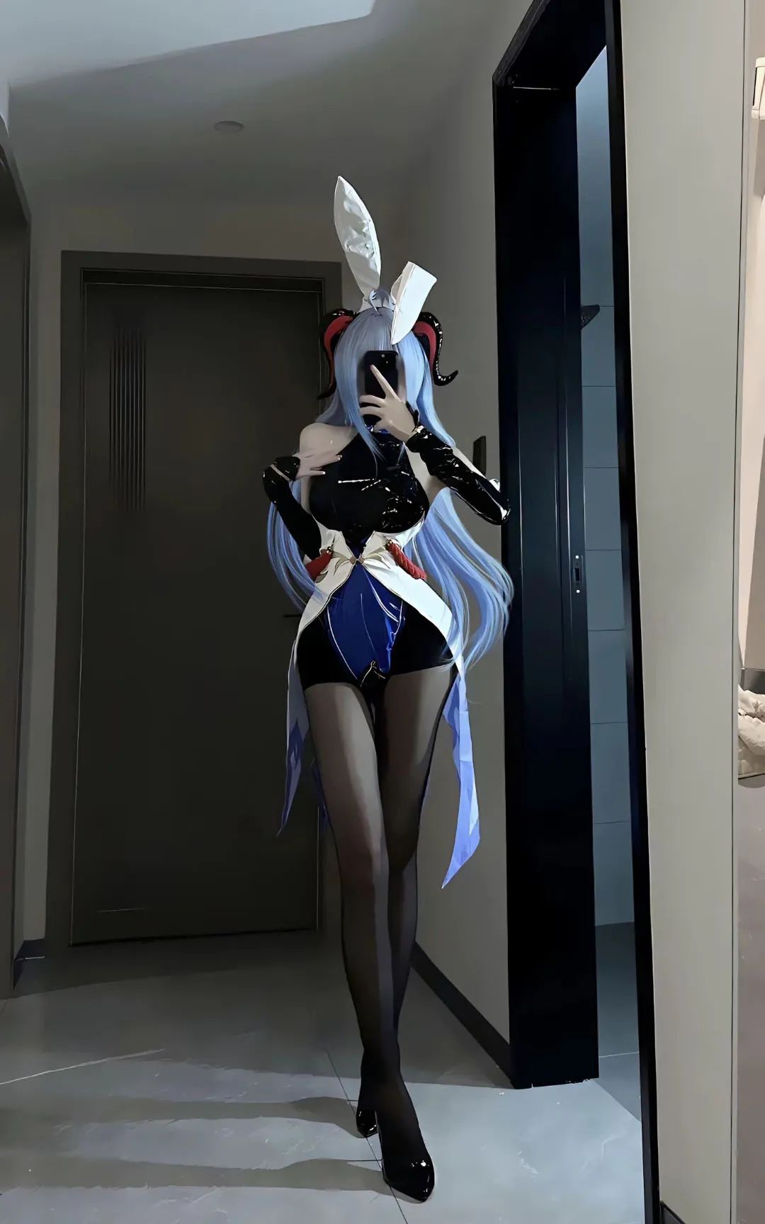 原神cos：黑丝制服雷神太顶了！兔女郎甘雨身材绝佳！黑丝旗袍申鹤，JK绫华我爱了！