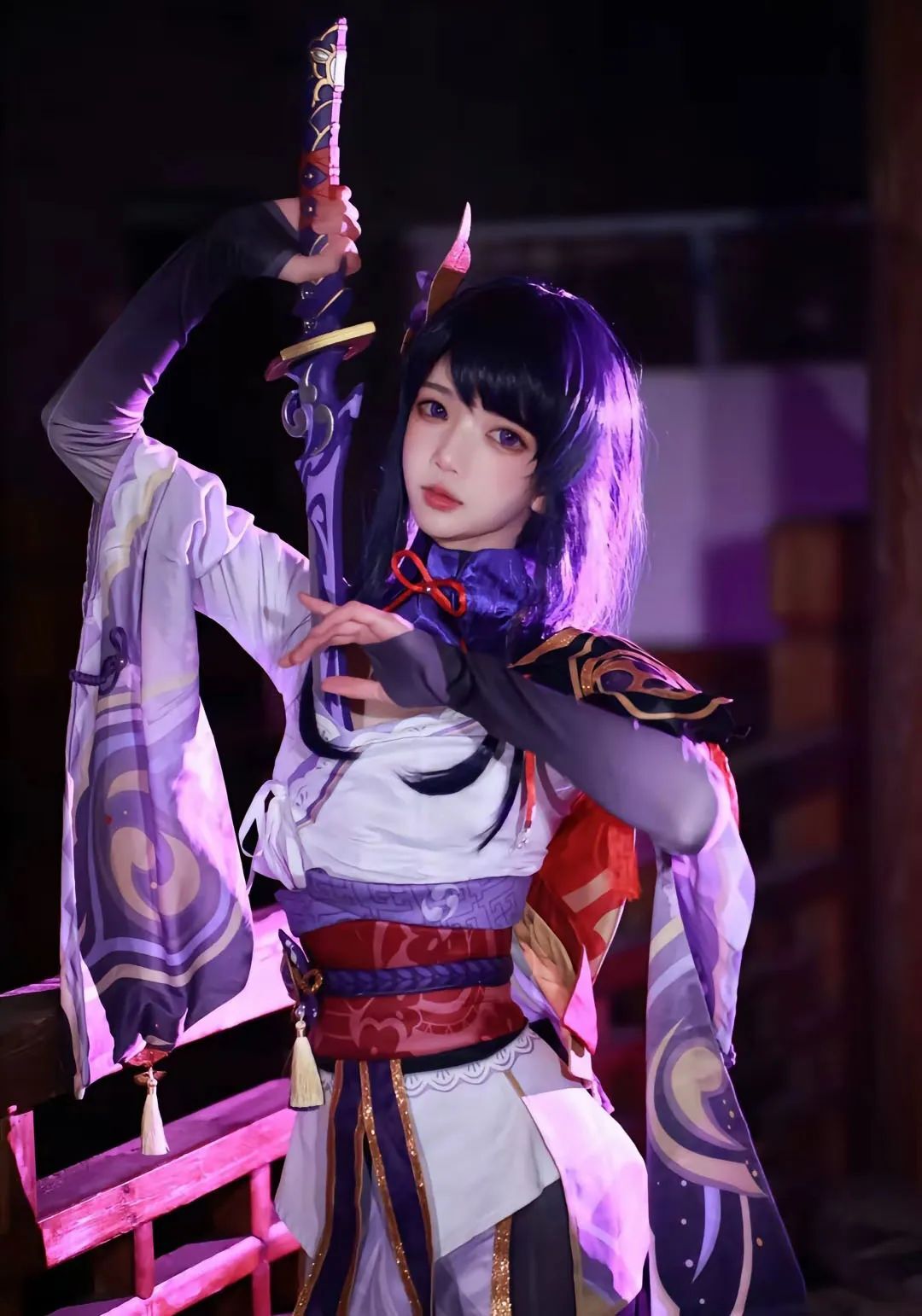 原神cos：黑丝连衣裙刻晴美出新高度！古装汉服甘雨，大草神，雷神制服，绫华女仆让人狂喜！