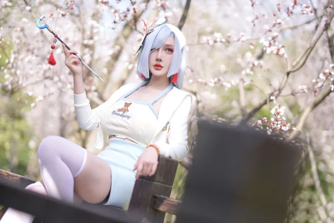 原神cos：白丝制服刻晴太好看了！御姐申鹤旗袍！大草神，雷神女仆装，泳装神子我爱了！