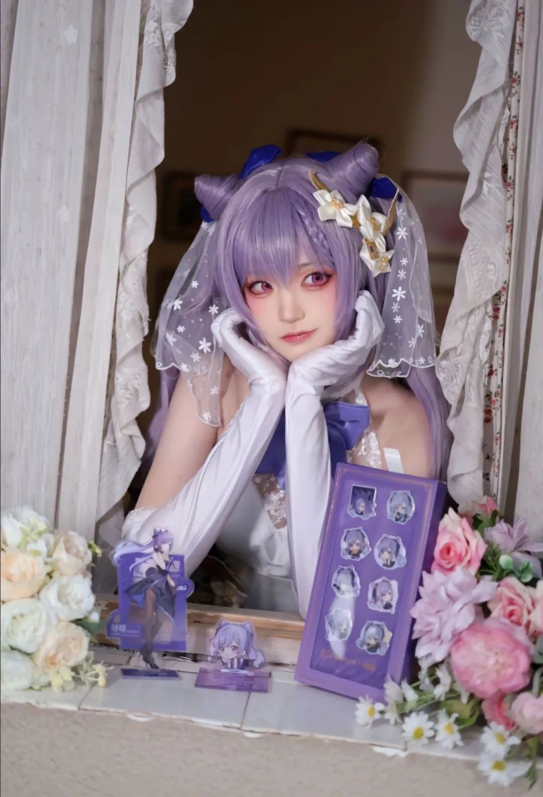 原神cos：女仆胡桃，黑色连衣裙优菈，双马尾女仆莫娜让人狂喜！公主裙心海太甜美了！