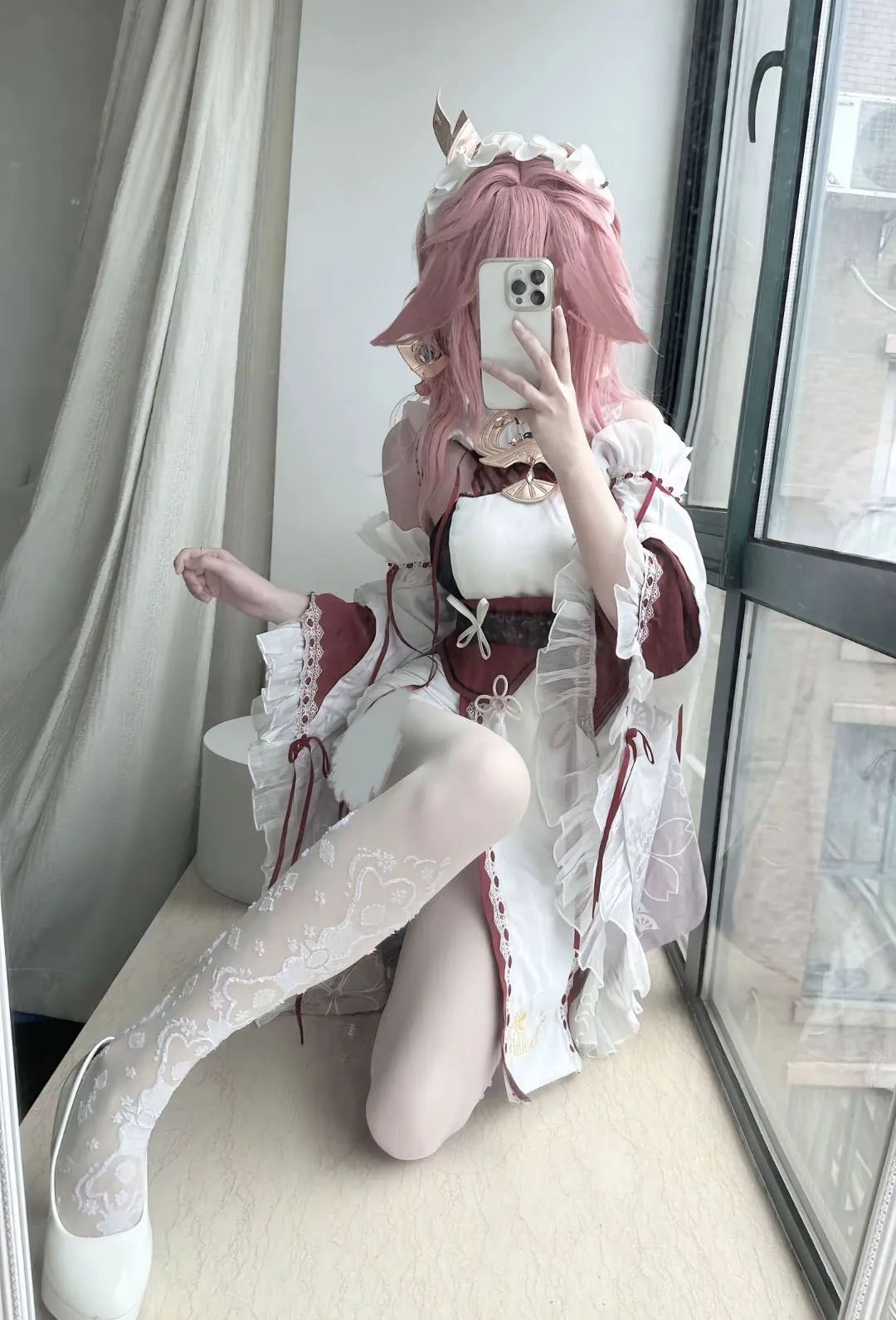 原神cos：白丝+婚纱，花嫁绫华美爆了！白丝女仆神子让人狂喜！包臀裙申鹤优雅高贵！