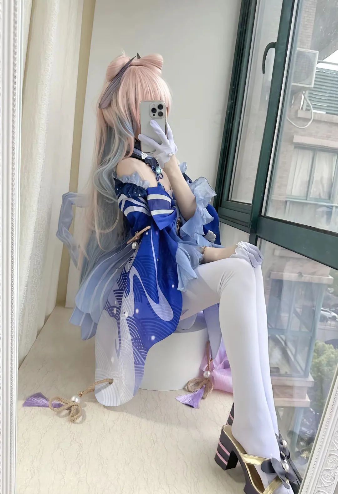 原神cos：白丝+婚纱，花嫁绫华美爆了！白丝女仆神子让人狂喜！包臀裙申鹤优雅高贵！