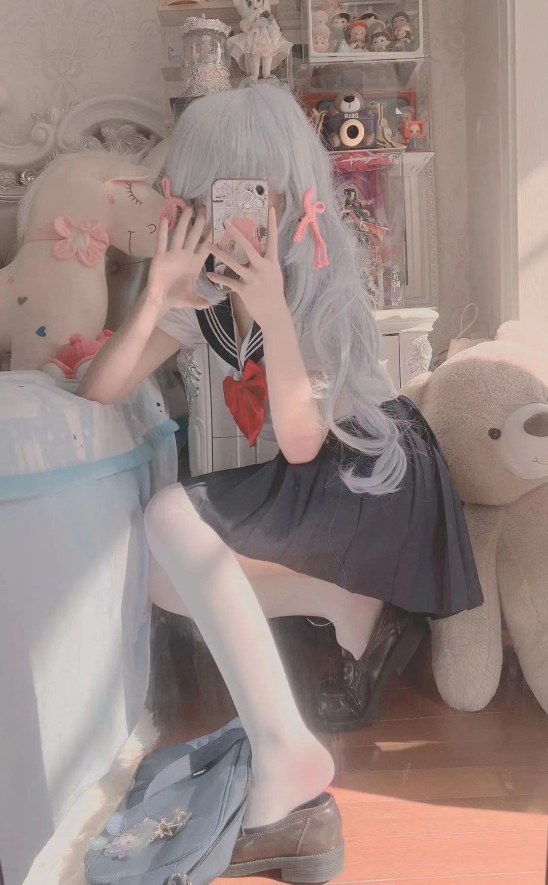 原神cos：JK制服绫华，泳装草神太可爱了！白丝婚纱刻晴让人狂喜！黑丝旗袍申鹤我爱了！