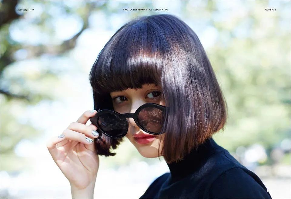日美混血模特玉城TINA ，甜美可爱