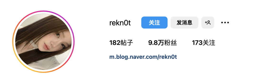 INS美女| 韩国模特rekn0t，清秀可人的小姐姐