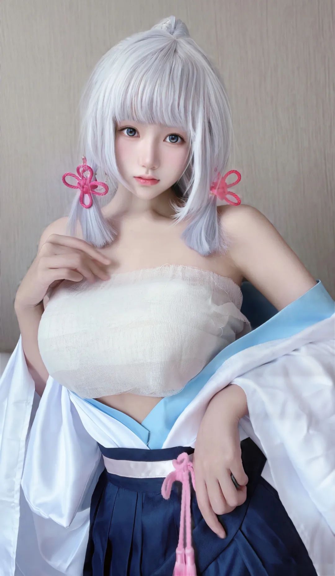 原神cos：绫华宵宫爆衣形态太美了！海边神子，清凉装甘雨真顶！