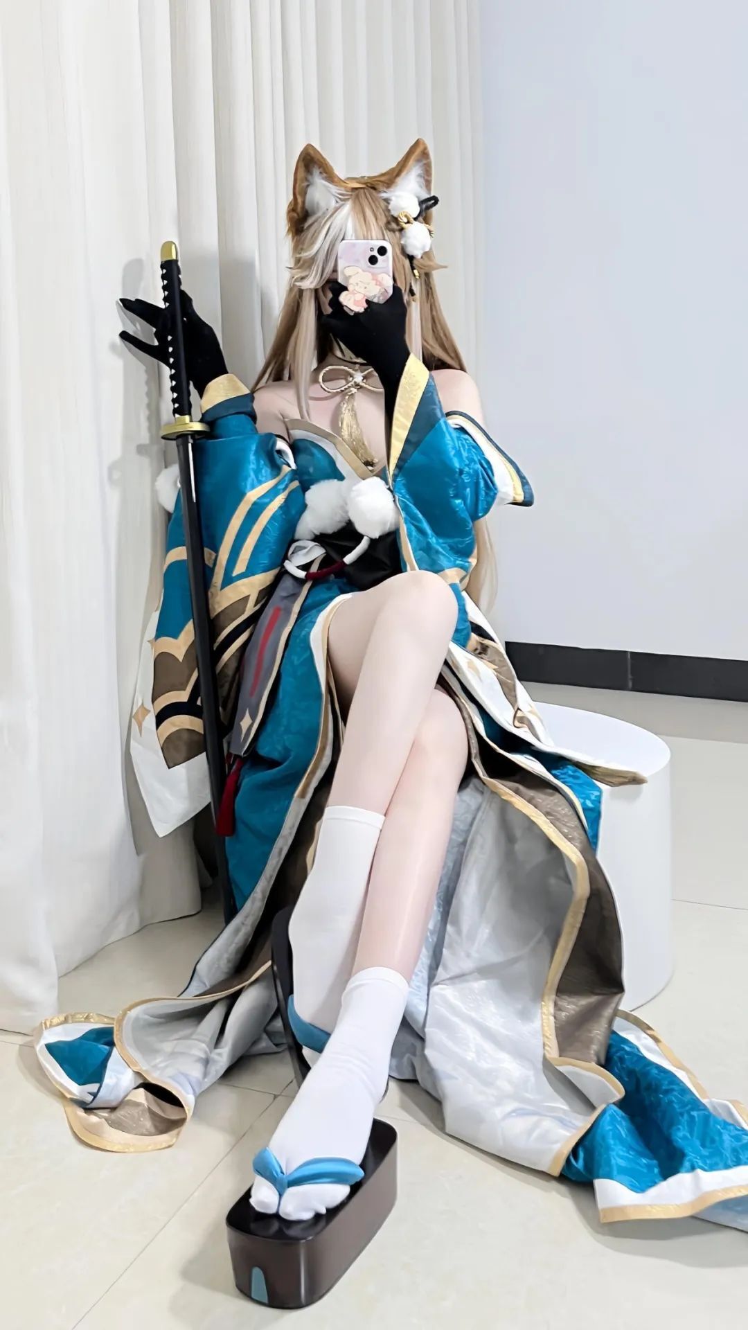 原神cos：黑丝+女仆装，双马尾莫娜巨可爱！赛车服申鹤，旗袍甘雨，紫色长裙神子！