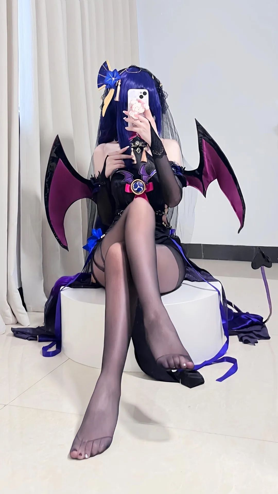 原神cos：单边白丝+婚纱，八重让人狂喜！魅魔刻晴，修女甘雨，雷神太顶了！
