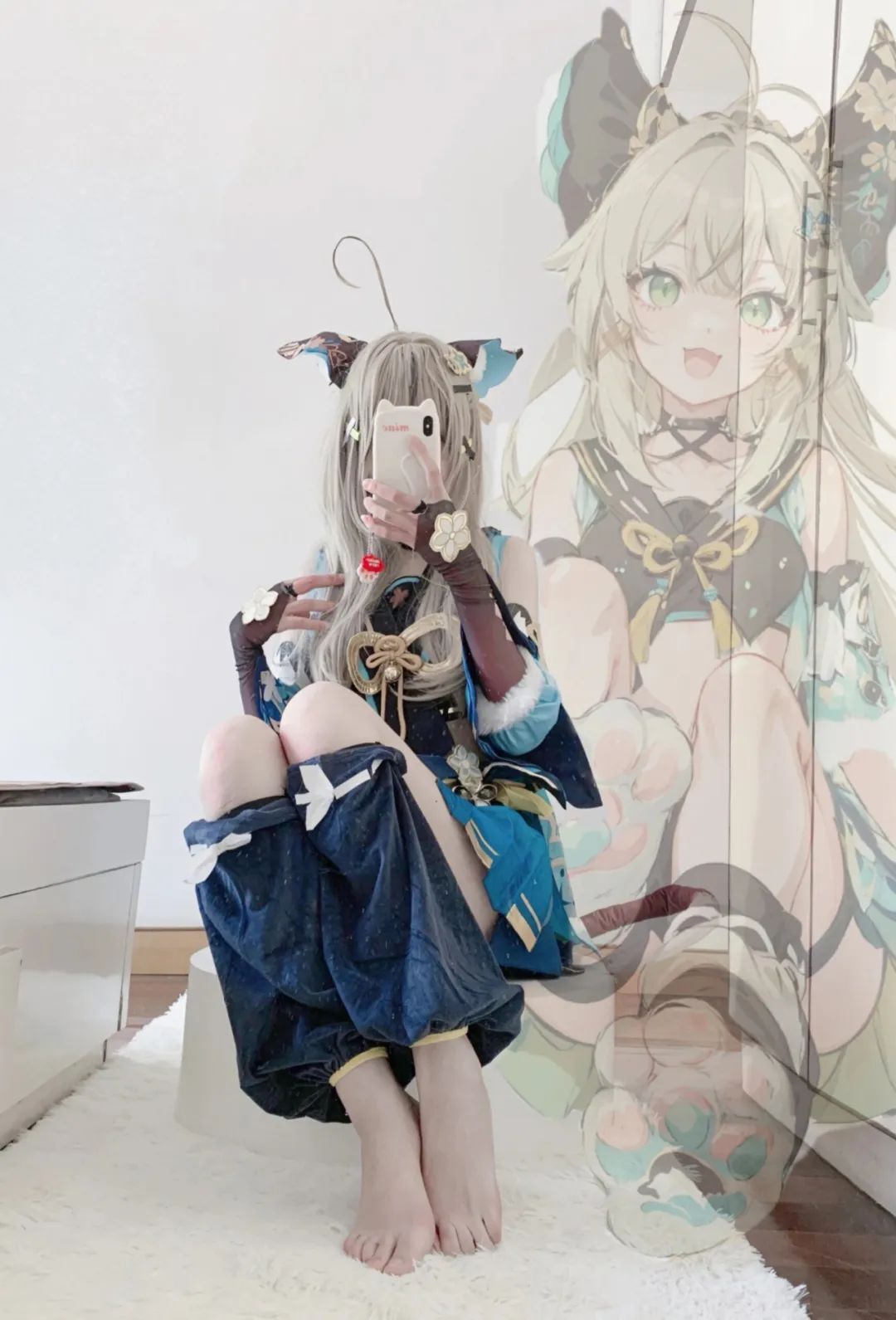 原神cos：白丝+泳装，申鹤太御了！镀金旅团美爆，妮露腿是真的长！厨娘雷神谁见过？