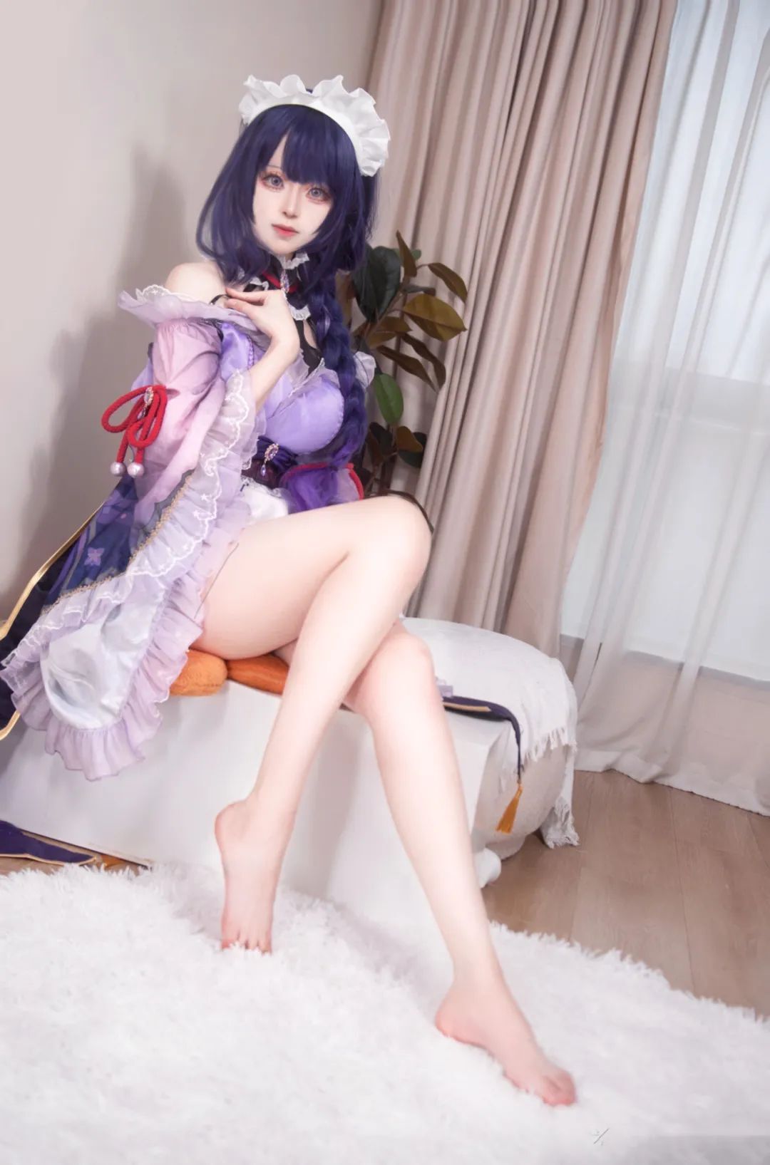 原神cos：女仆装胡桃太可爱了！雷神邪魅套装太顶了！女仆芙芙，裸足大草神让人狂喜！