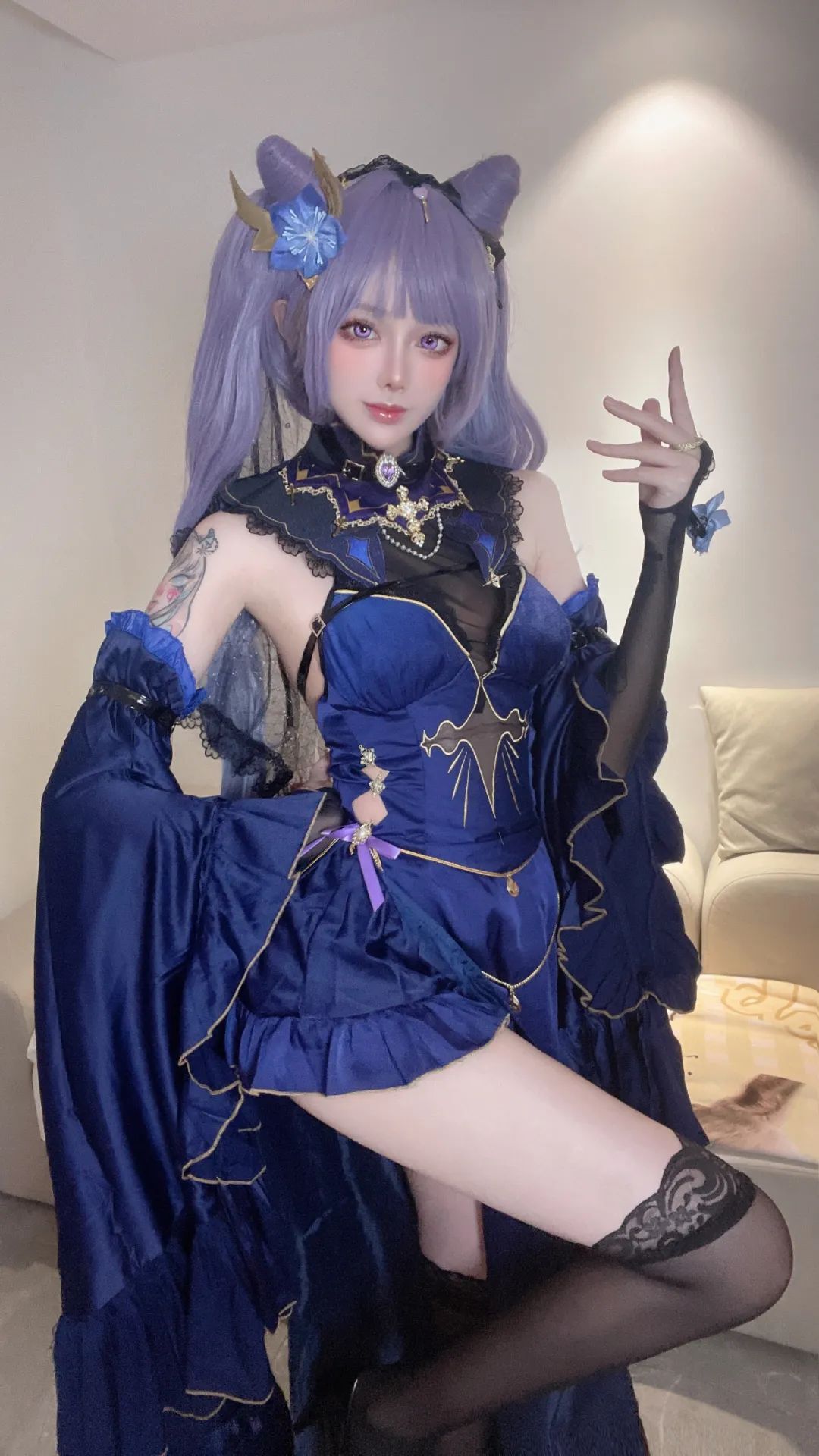 原神cos：黑丝+绑腿，克洛琳德太顶了！黑丝旗袍申鹤，兔女郎心海，这雷神笑的也太甜了！
