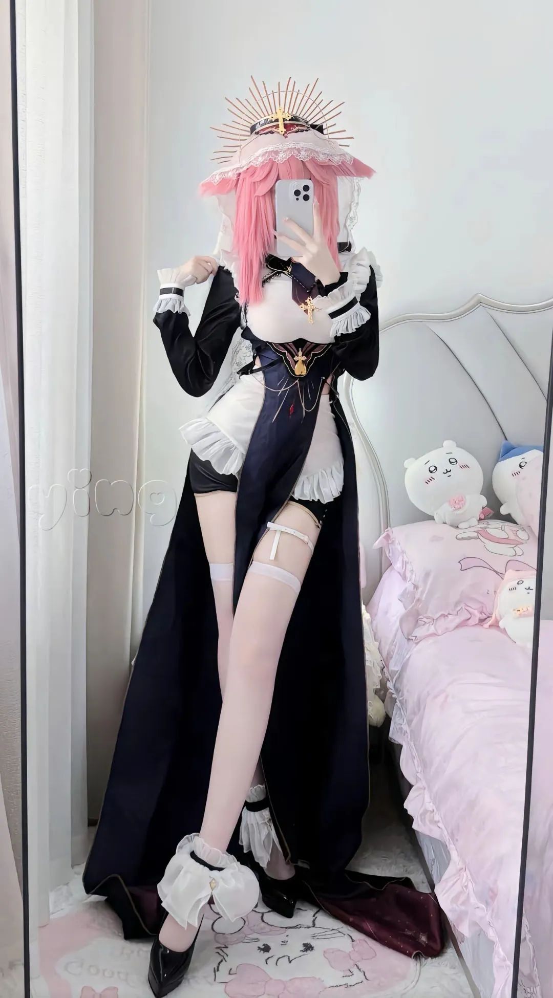 原神cos：白丝+修女服，八重让人狂喜！兔女郎心海，赛车女郎申鹤，大长腿雷神太顶了！