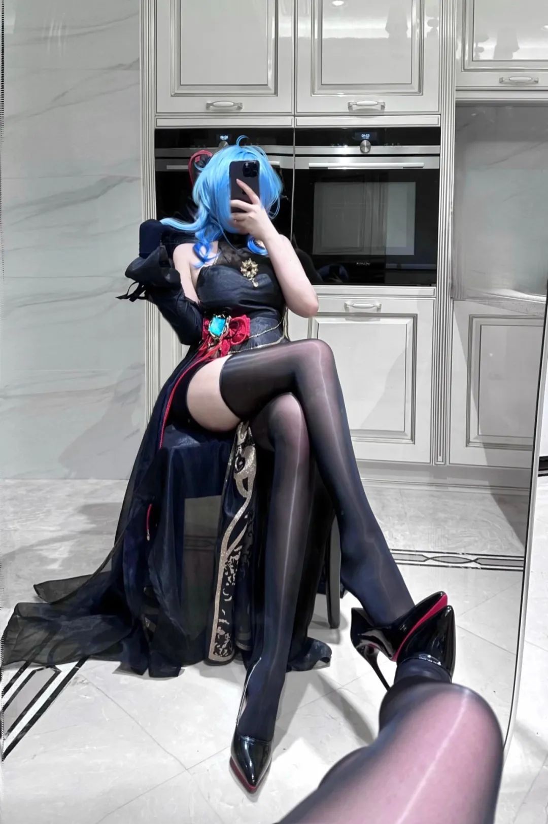 原神cos：黑丝制服雷神太顶了！兔女郎甘雨身材绝佳！黑丝旗袍申鹤，JK绫华我爱了！