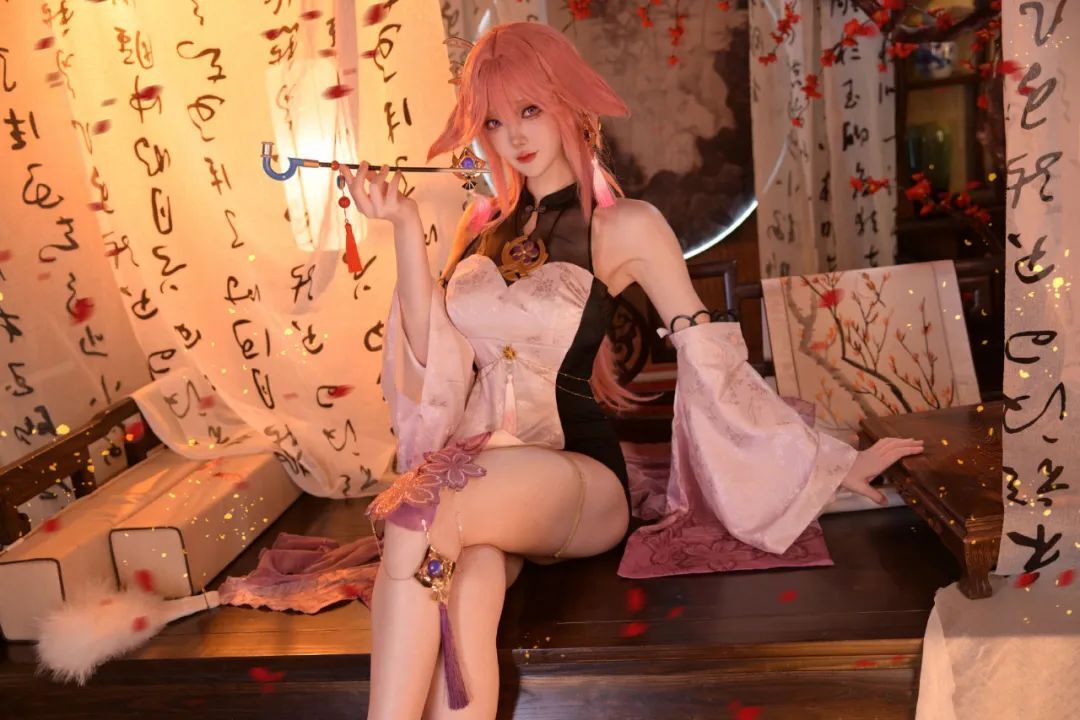 原神cos：白丝制服刻晴太好看了！御姐申鹤旗袍！大草神，雷神女仆装，泳装神子我爱了！