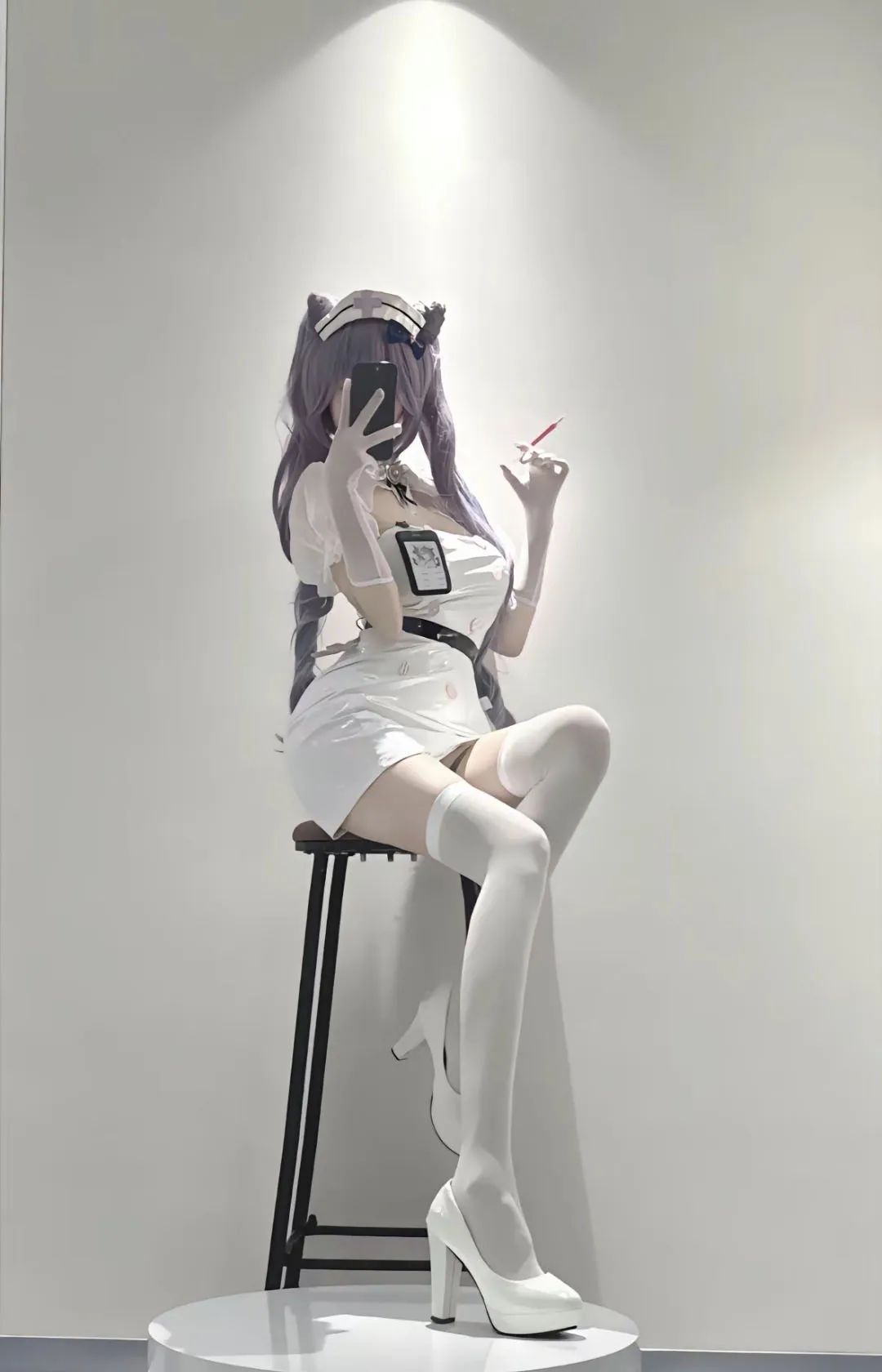 原神cos：白丝+紫色纱裙，刻晴美出新高度！女仆宵宫，黑丝短裤申鹤，兔女郎甘雨，女仆雷神让人狂喜！