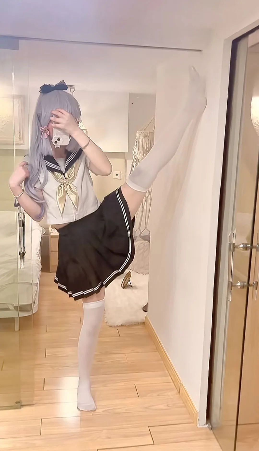 原神cos：白丝+和服，绫华太美了！兔女郎心海，女仆雷神让人狂喜！白丝连衣裙神子太顶了！