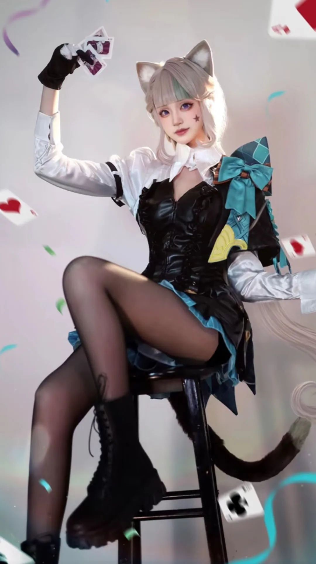 原神cos：女仆胡桃，黑色连衣裙优菈，双马尾女仆莫娜让人狂喜！公主裙心海太甜美了！