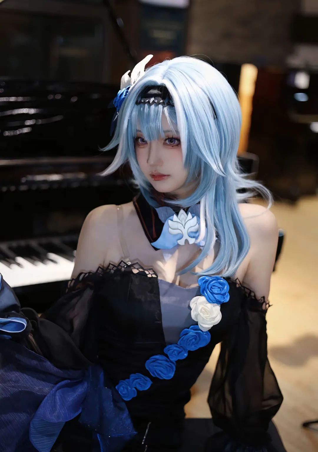 原神cos：黑丝+双马尾，女仆莫娜太美了！泳装妮露，和服雷神，绮良良表情太萌了！