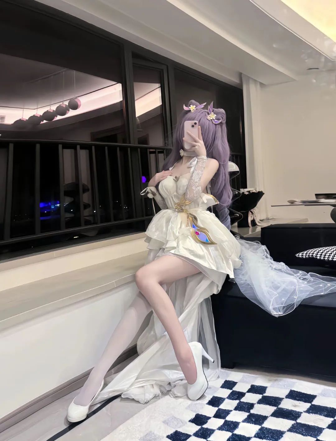 原神cos：黑丝+制服，雷神太御了！黑丝旗袍申鹤，白丝女仆雷神，婚纱刻晴，兔女郎心海谁能不爱？