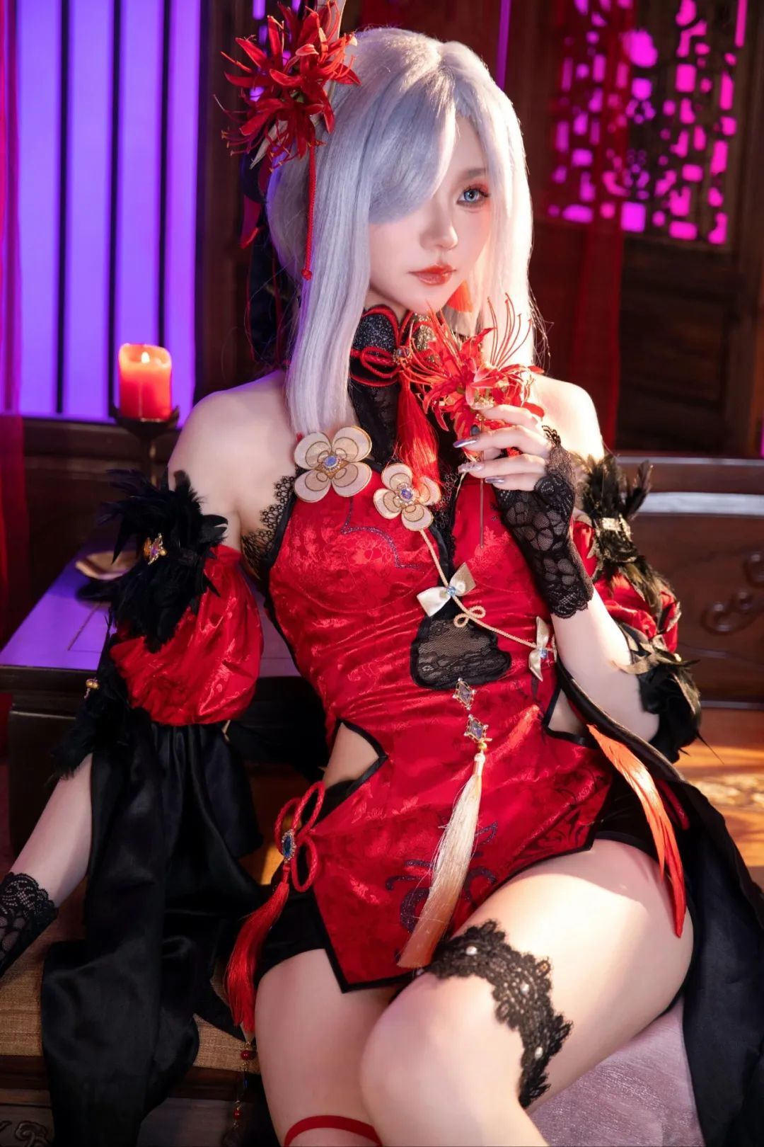 原神cos：白丝+制服，刻晴超可爱！旗袍甘雨秀出好身材！黑色纱裙神子太漂亮了！女仆申鹤真的好温柔！