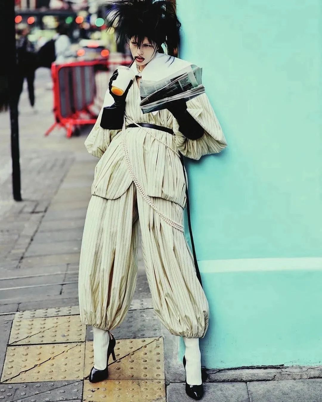 英伦朋克风模特，英版VOGUE10月刊