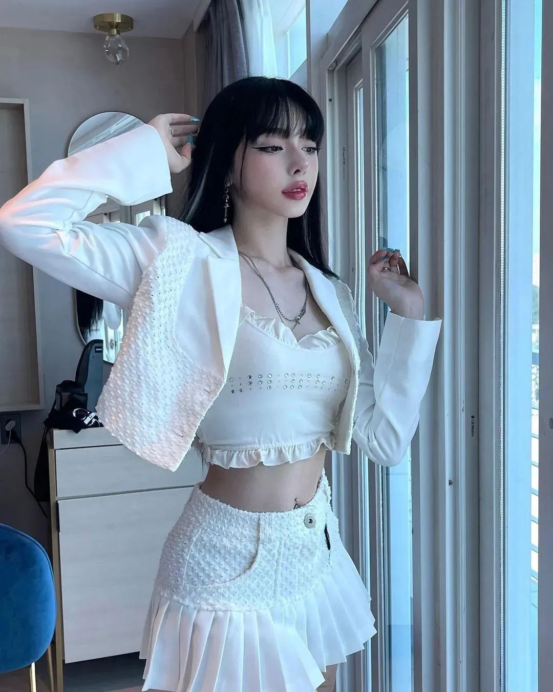 拥有三国混血的韩国网红美女yuna，堪称混血儿女神的天花板