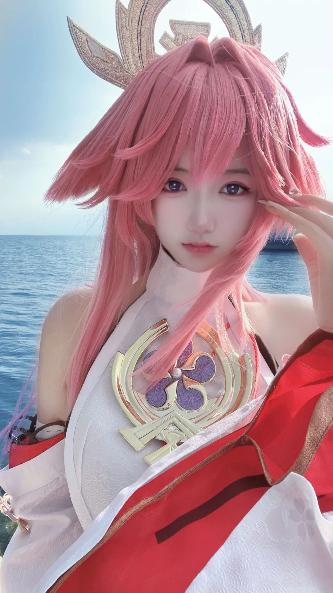 原神cos：绫华宵宫爆衣形态太美了！海边神子，清凉装甘雨真顶！
