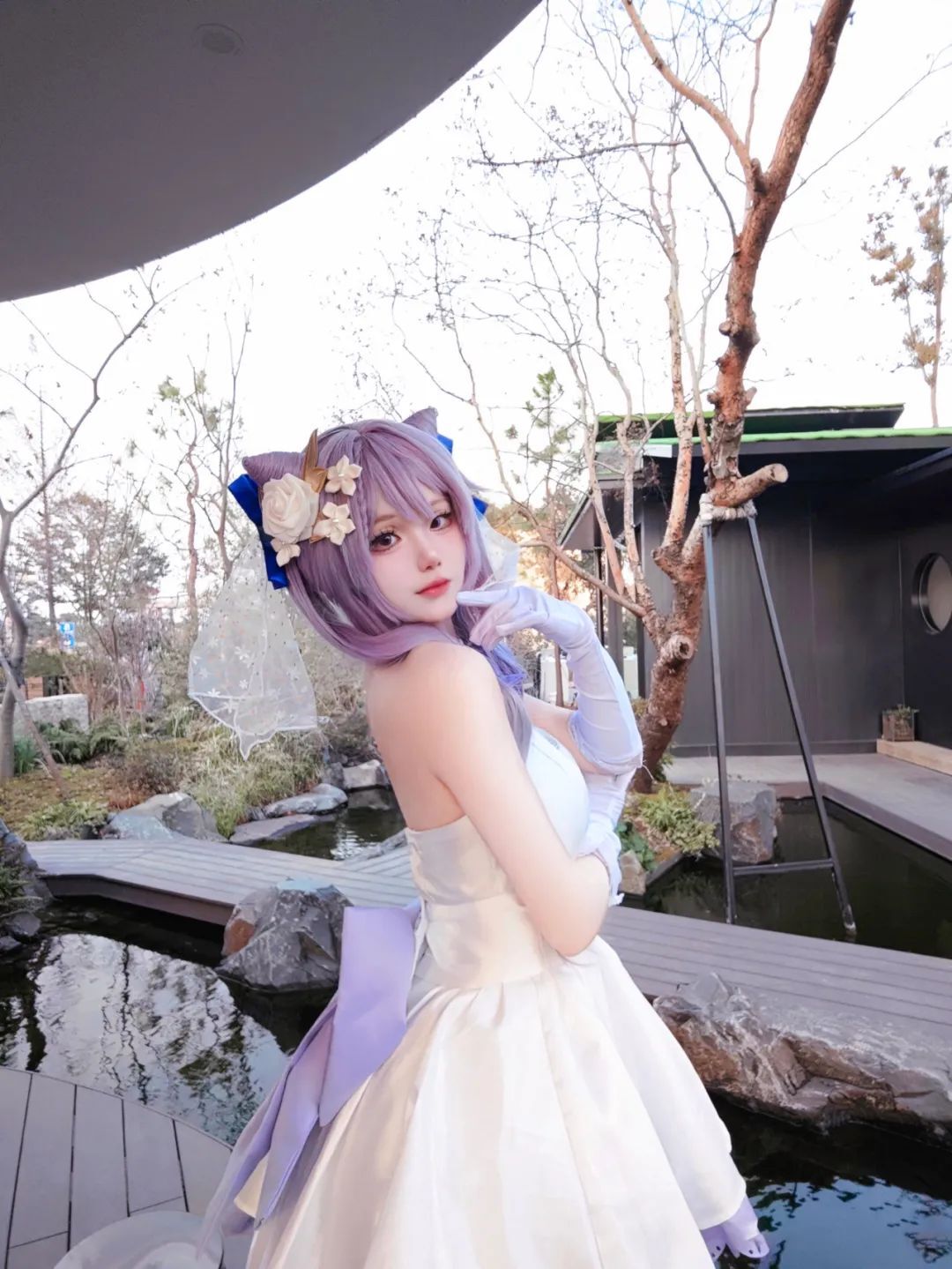 原神cos：黑丝+制服，雷神太顶了！兔女郎荧妹！白色婚纱刻晴让人心动！