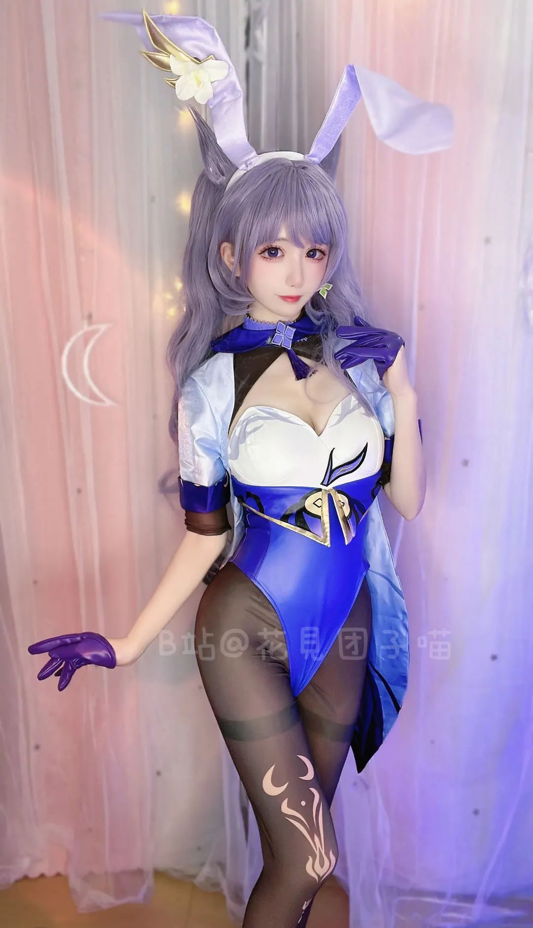 原神cos：黑丝+兔女郎，刻猫猫太可爱！女仆装草神，黑丝旗袍装雷神太顶了！