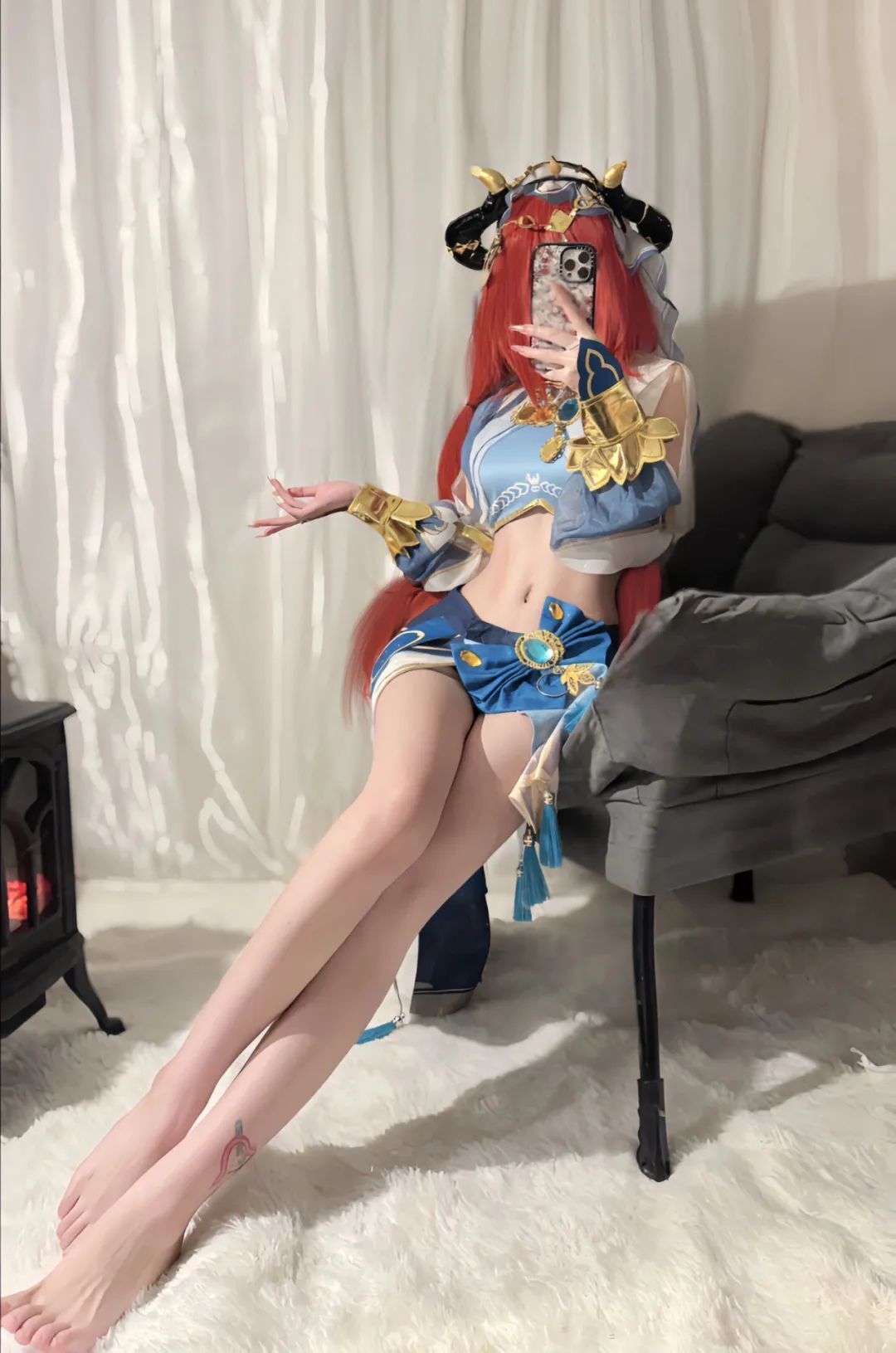 原神cos：睡衣+白丝，神子太顶了！黑丝旗袍申鹤，兔女郎甘雨，刻晴新服装真好看！